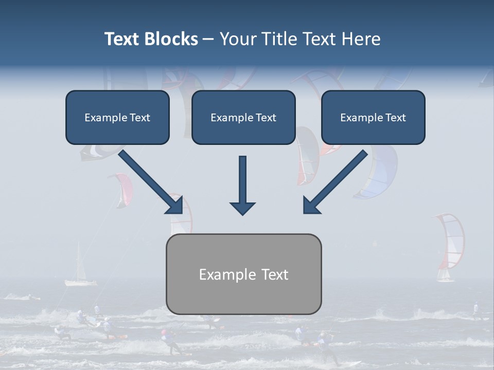 A Group Of Kites Being Flown Over The Ocean PowerPoint Template