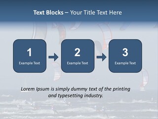 A Group Of Kites Being Flown Over The Ocean PowerPoint Template