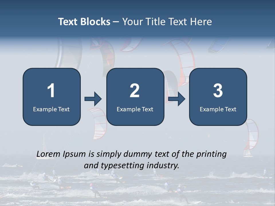 A Group Of Kites Being Flown Over The Ocean PowerPoint Template