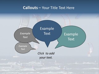 A Group Of Kites Being Flown Over The Ocean PowerPoint Template