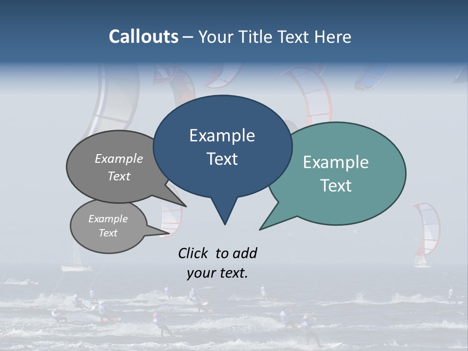A Group Of Kites Being Flown Over The Ocean PowerPoint Template