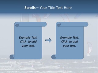 A Group Of Kites Being Flown Over The Ocean PowerPoint Template
