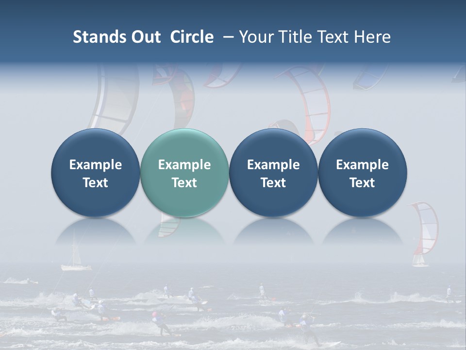 A Group Of Kites Being Flown Over The Ocean PowerPoint Template