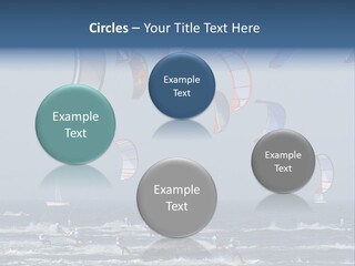 A Group Of Kites Being Flown Over The Ocean PowerPoint Template