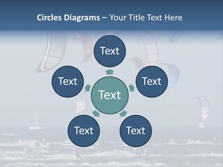A Group Of Kites Being Flown Over The Ocean PowerPoint Template