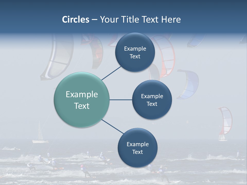 A Group Of Kites Being Flown Over The Ocean PowerPoint Template