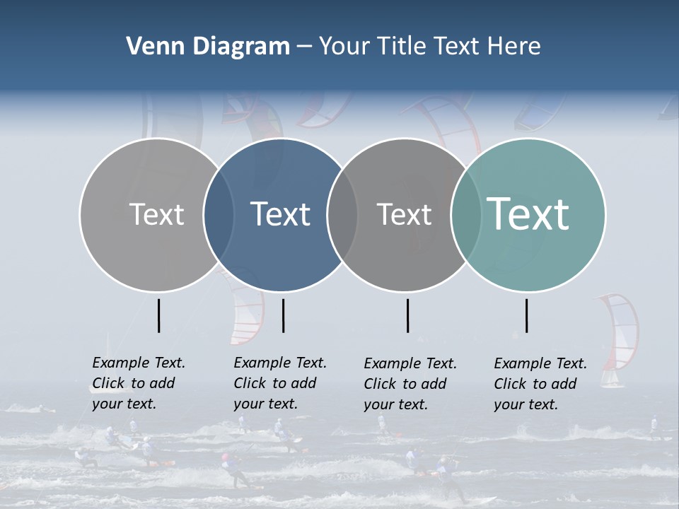 A Group Of Kites Being Flown Over The Ocean PowerPoint Template