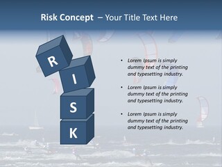 A Group Of Kites Being Flown Over The Ocean PowerPoint Template