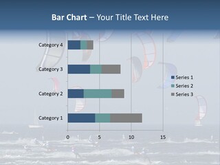 A Group Of Kites Being Flown Over The Ocean PowerPoint Template