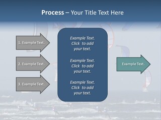 A Group Of Kites Being Flown Over The Ocean PowerPoint Template