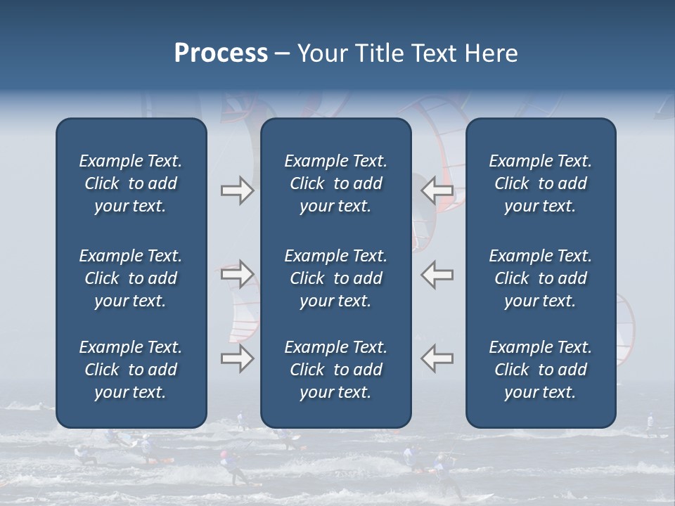 A Group Of Kites Being Flown Over The Ocean PowerPoint Template