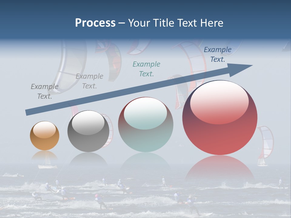 A Group Of Kites Being Flown Over The Ocean PowerPoint Template
