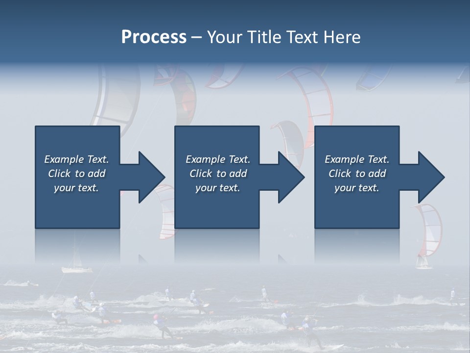 A Group Of Kites Being Flown Over The Ocean PowerPoint Template