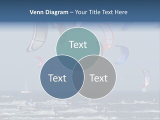 A Group Of Kites Being Flown Over The Ocean PowerPoint Template