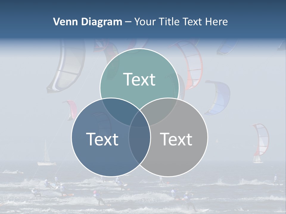 A Group Of Kites Being Flown Over The Ocean PowerPoint Template