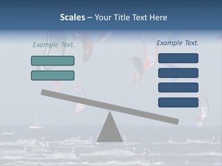 A Group Of Kites Being Flown Over The Ocean PowerPoint Template