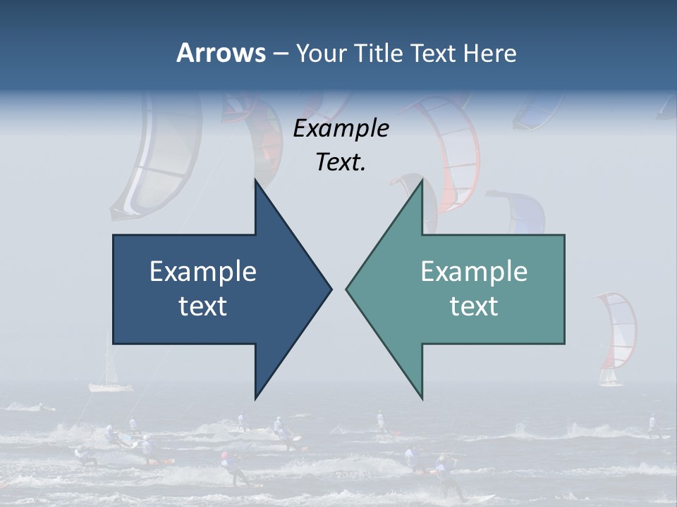 A Group Of Kites Being Flown Over The Ocean PowerPoint Template