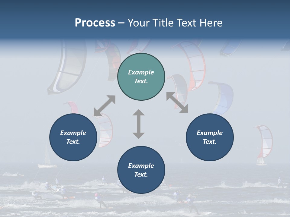 A Group Of Kites Being Flown Over The Ocean PowerPoint Template