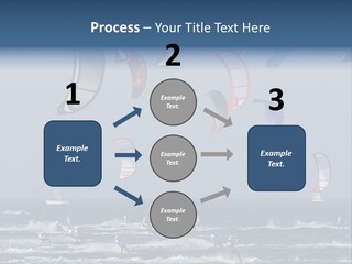 A Group Of Kites Being Flown Over The Ocean PowerPoint Template