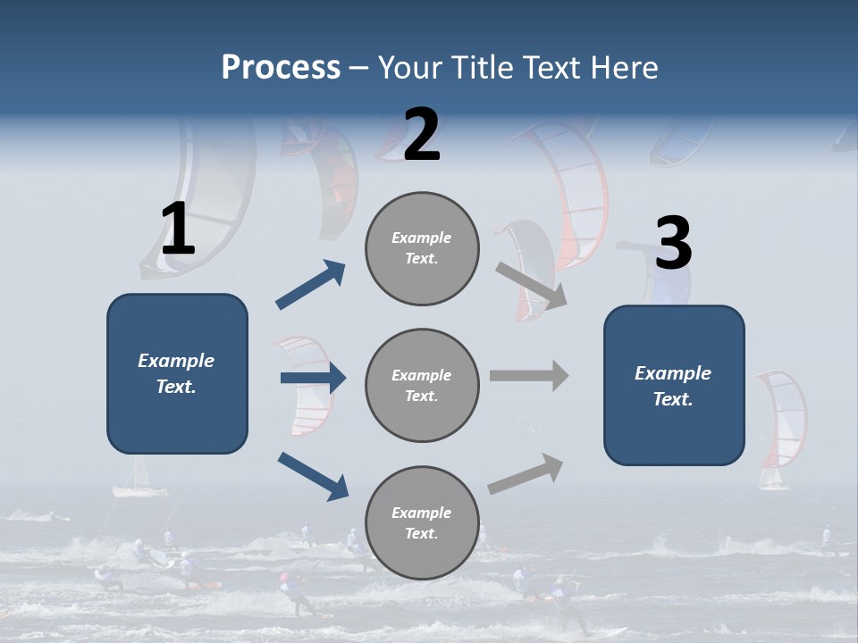 A Group Of Kites Being Flown Over The Ocean PowerPoint Template