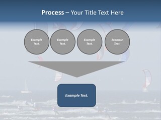 A Group Of Kites Being Flown Over The Ocean PowerPoint Template