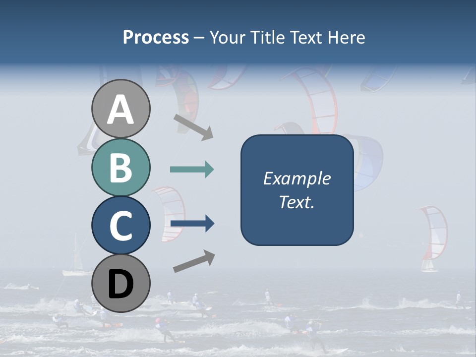 A Group Of Kites Being Flown Over The Ocean PowerPoint Template