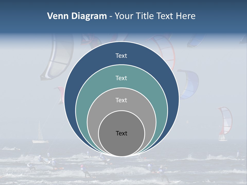 A Group Of Kites Being Flown Over The Ocean PowerPoint Template