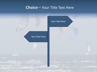 A Group Of Kites Being Flown Over The Ocean PowerPoint Template