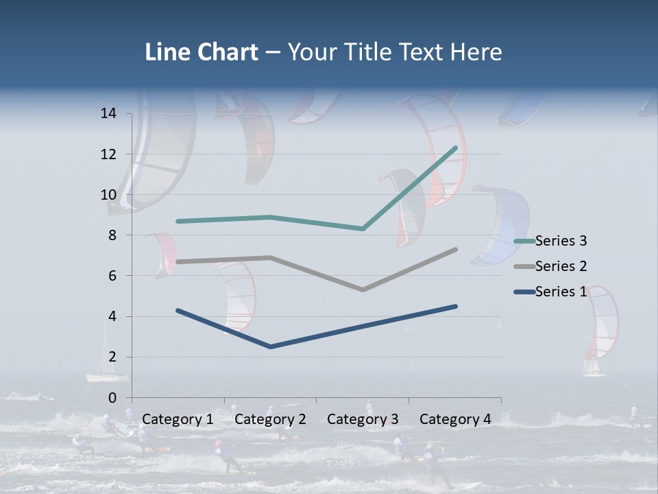 A Group Of Kites Being Flown Over The Ocean PowerPoint Template