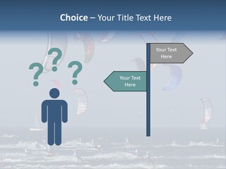 A Group Of Kites Being Flown Over The Ocean PowerPoint Template