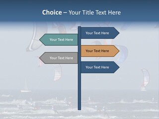 A Group Of Kites Being Flown Over The Ocean PowerPoint Template
