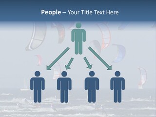 A Group Of Kites Being Flown Over The Ocean PowerPoint Template