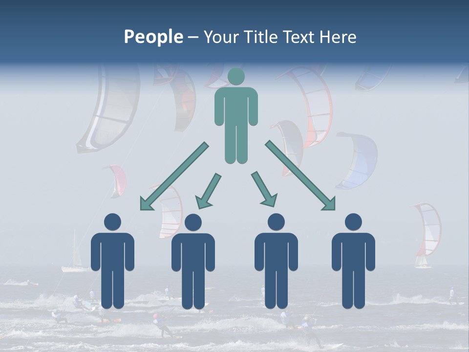 A Group Of Kites Being Flown Over The Ocean PowerPoint Template