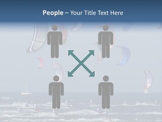 A Group Of Kites Being Flown Over The Ocean PowerPoint Template