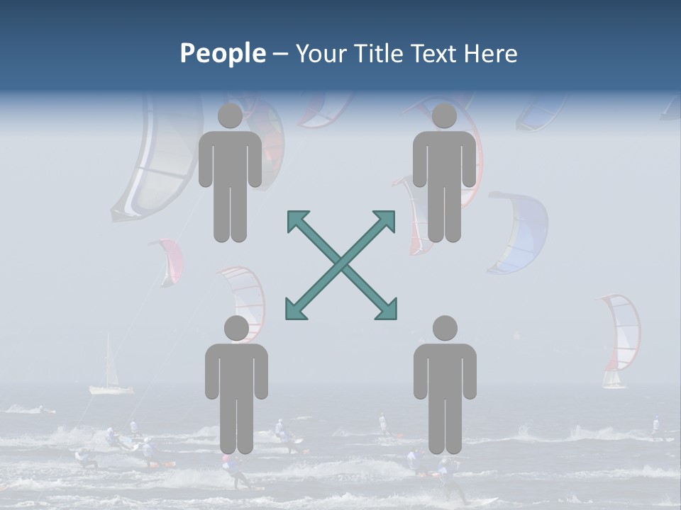 A Group Of Kites Being Flown Over The Ocean PowerPoint Template