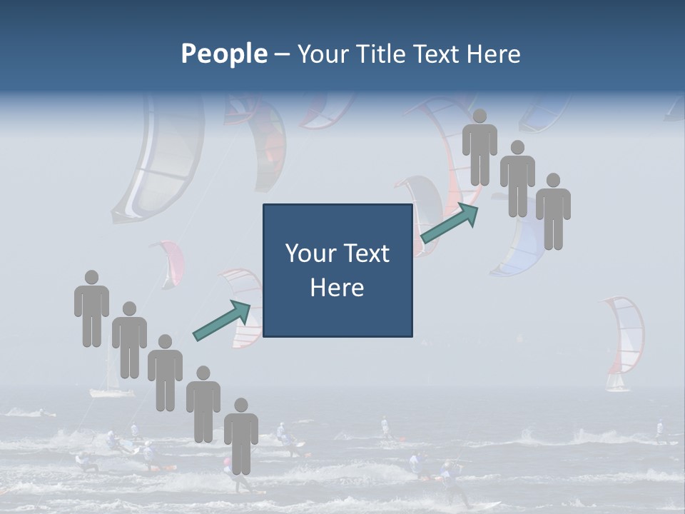 A Group Of Kites Being Flown Over The Ocean PowerPoint Template