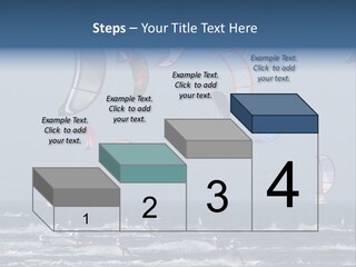 A Group Of Kites Being Flown Over The Ocean PowerPoint Template