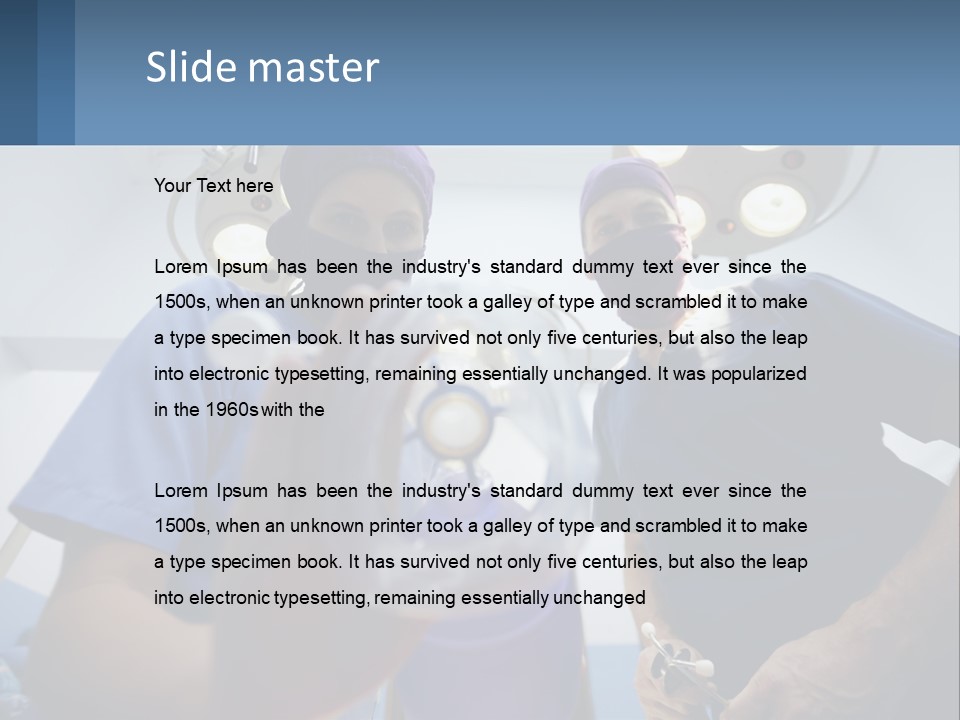 A Couple Of People In Scrubs Standing In A Room PowerPoint Template