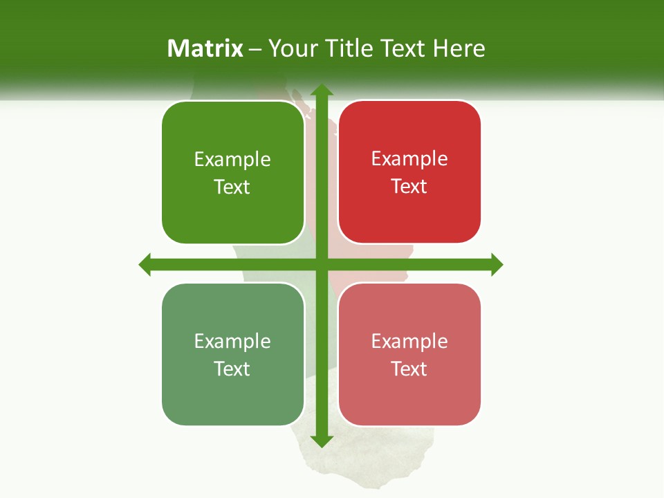 A Map Of The Country Of Italy With The Colors Of The Flag PowerPoint Template