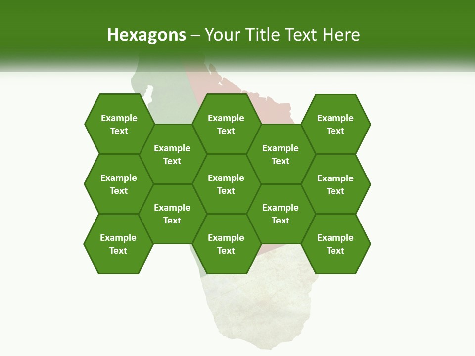 A Map Of The Country Of Italy With The Colors Of The Flag PowerPoint Template