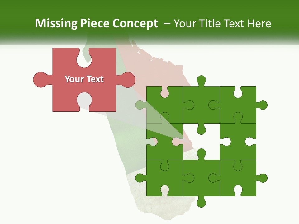 A Map Of The Country Of Italy With The Colors Of The Flag PowerPoint Template