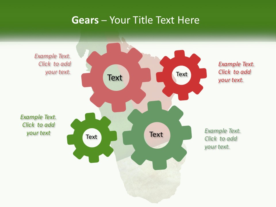 A Map Of The Country Of Italy With The Colors Of The Flag PowerPoint Template