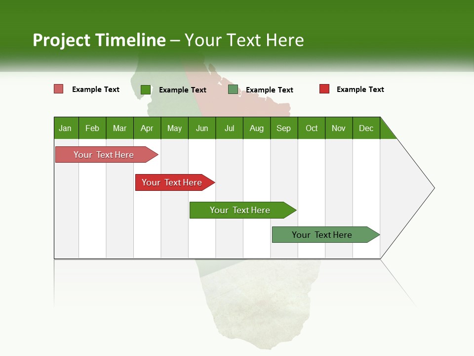 A Map Of The Country Of Italy With The Colors Of The Flag PowerPoint Template