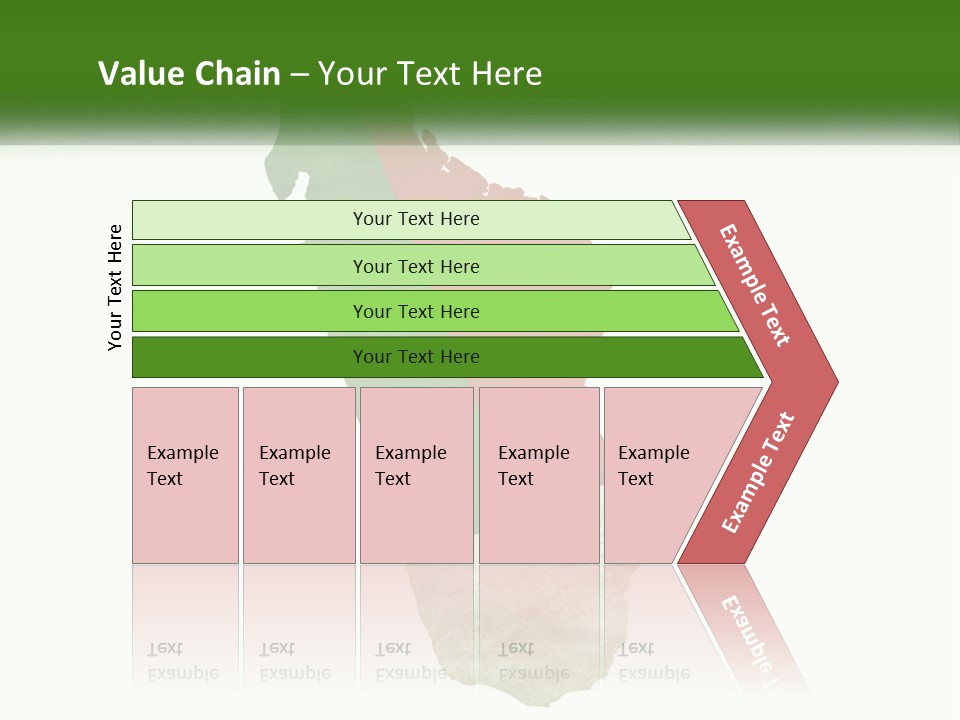 A Map Of The Country Of Italy With The Colors Of The Flag PowerPoint Template