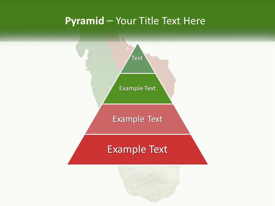 A Map Of The Country Of Italy With The Colors Of The Flag PowerPoint Template