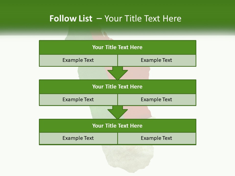 A Map Of The Country Of Italy With The Colors Of The Flag PowerPoint Template