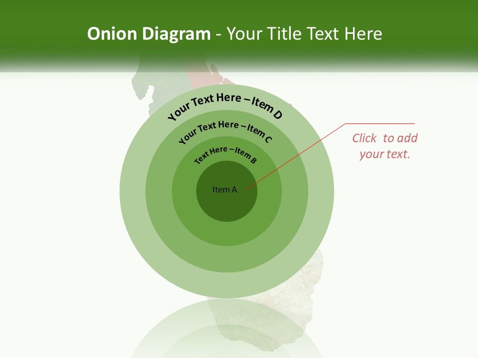 A Map Of The Country Of Italy With The Colors Of The Flag PowerPoint Template