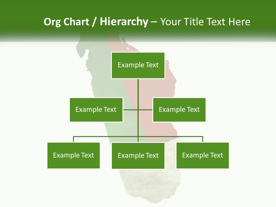 A Map Of The Country Of Italy With The Colors Of The Flag PowerPoint Template
