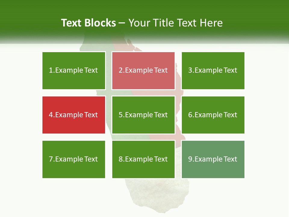 A Map Of The Country Of Italy With The Colors Of The Flag PowerPoint Template