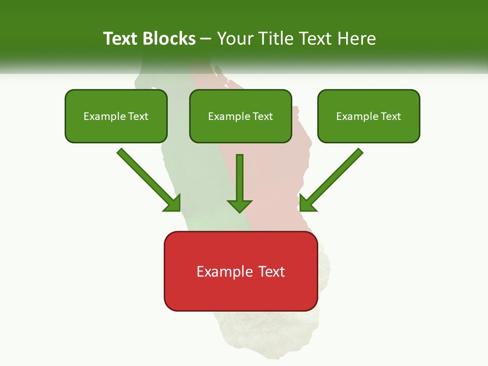 A Map Of The Country Of Italy With The Colors Of The Flag PowerPoint Template